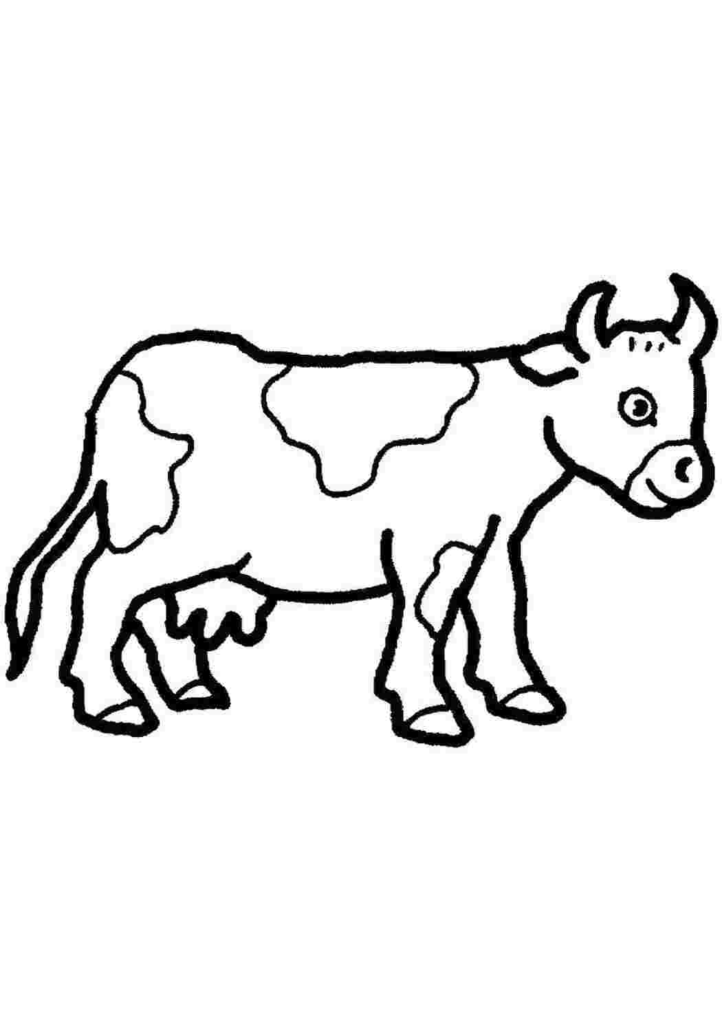 Раскраски Ферма, коровка раскраски Животные, корова