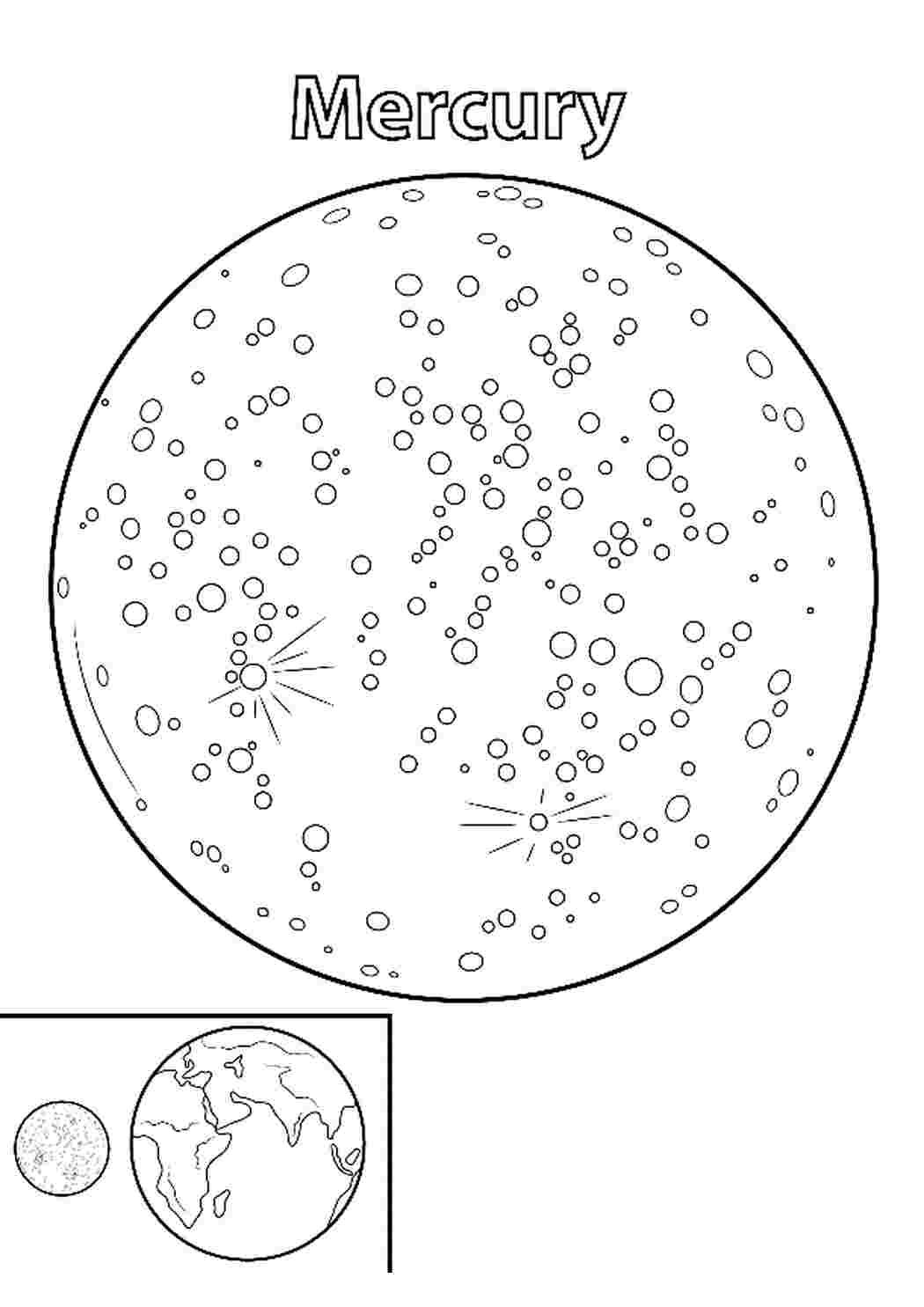 Раскраски Наука Астрономия  Наука, Астрономия, Раскраска, Астрономия, Наука, Планеты Солнечной системы, Планета  Меркурий.jpg