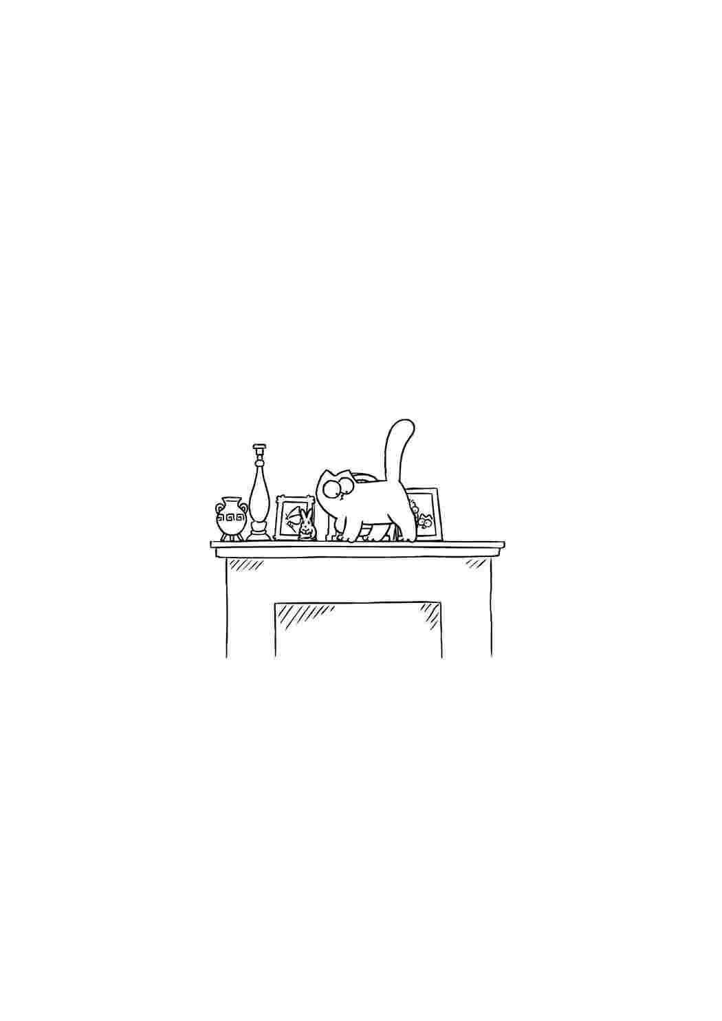 Раскраски Мультфильм кот саймона кот саймона мультфильмы, кот Саймона