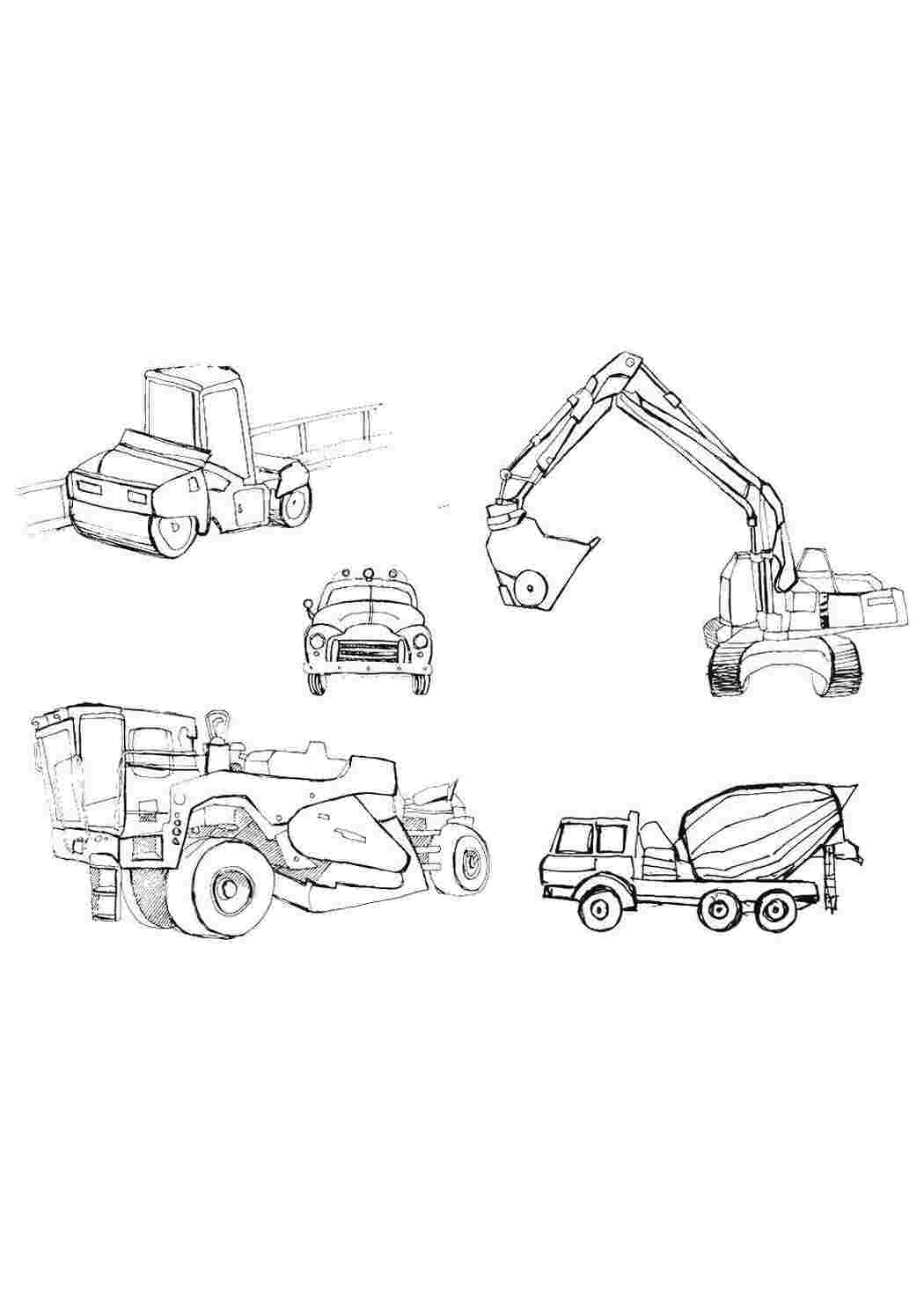 Раскраски, Раскраска трактор, для мальчиков строительная техника,  Магазинная корзина, Машины строительной техники, Разные строительная техника,  Очень старый телефон, Переписка.