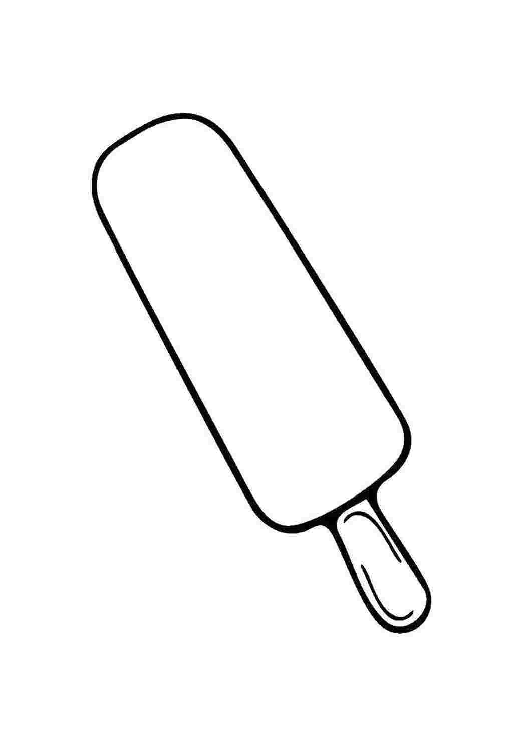 Раскраски Мороженое на палочке мороженое эскимо, палочка, мороженое