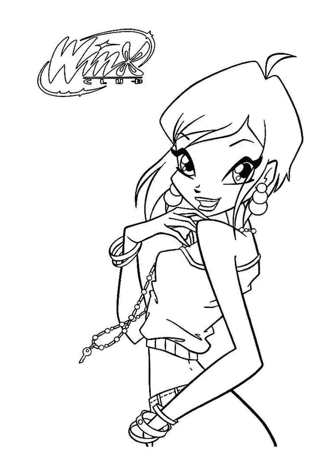 Раскраски Техна Клуб Винкс Winx club Текна