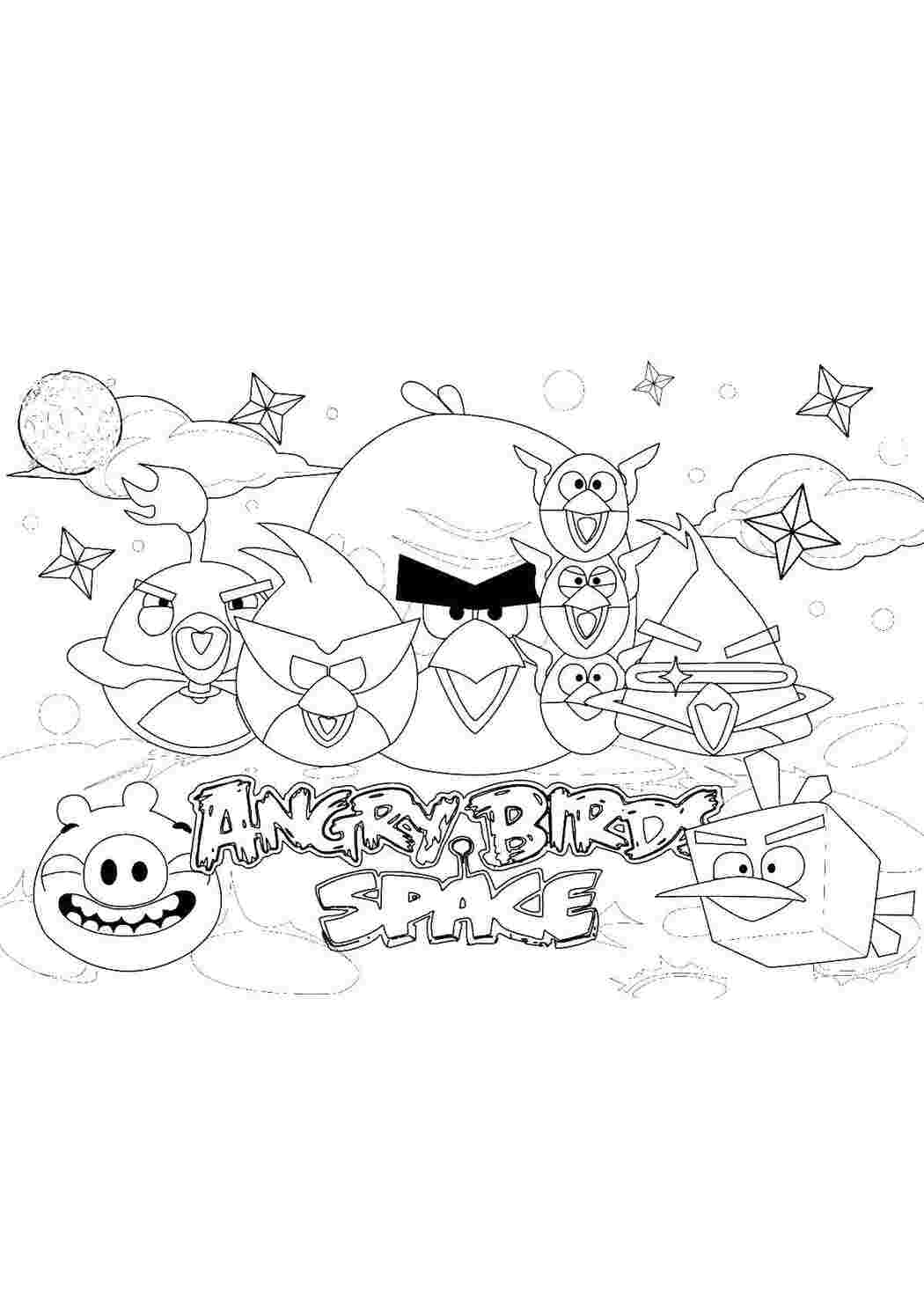 Раскраски Энгри бёрдс в космосе angry birds Игры, Angry Birds 