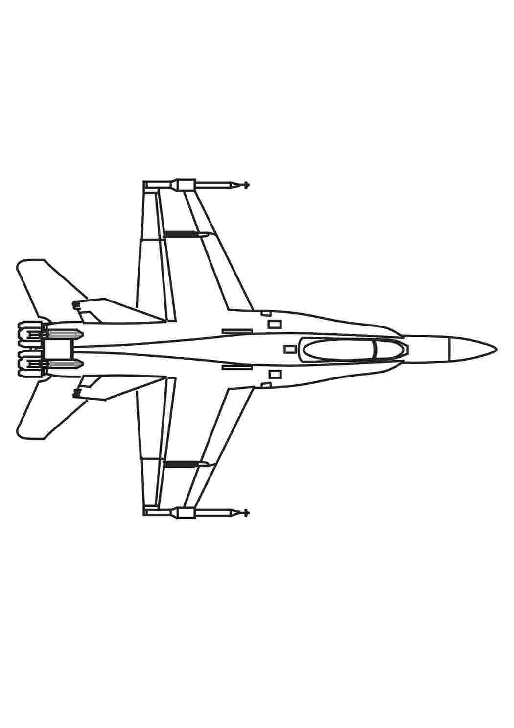 Самолет с ракетами Раскраски для мальчиков бесплатно