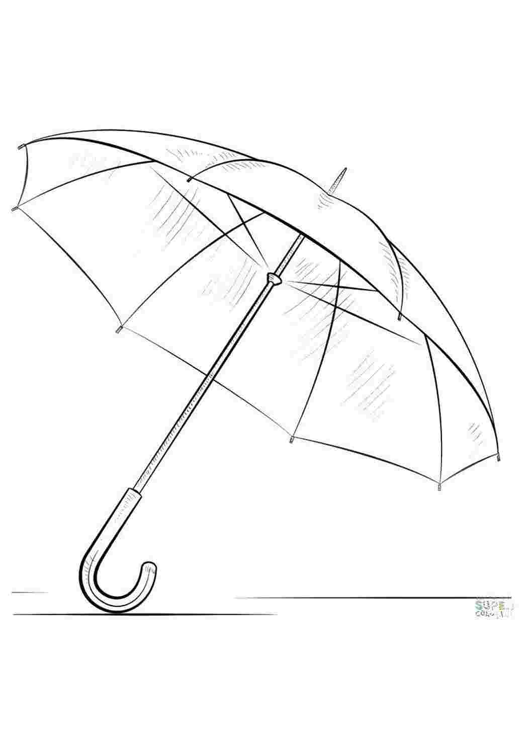 Зонт раскраска + маркеры