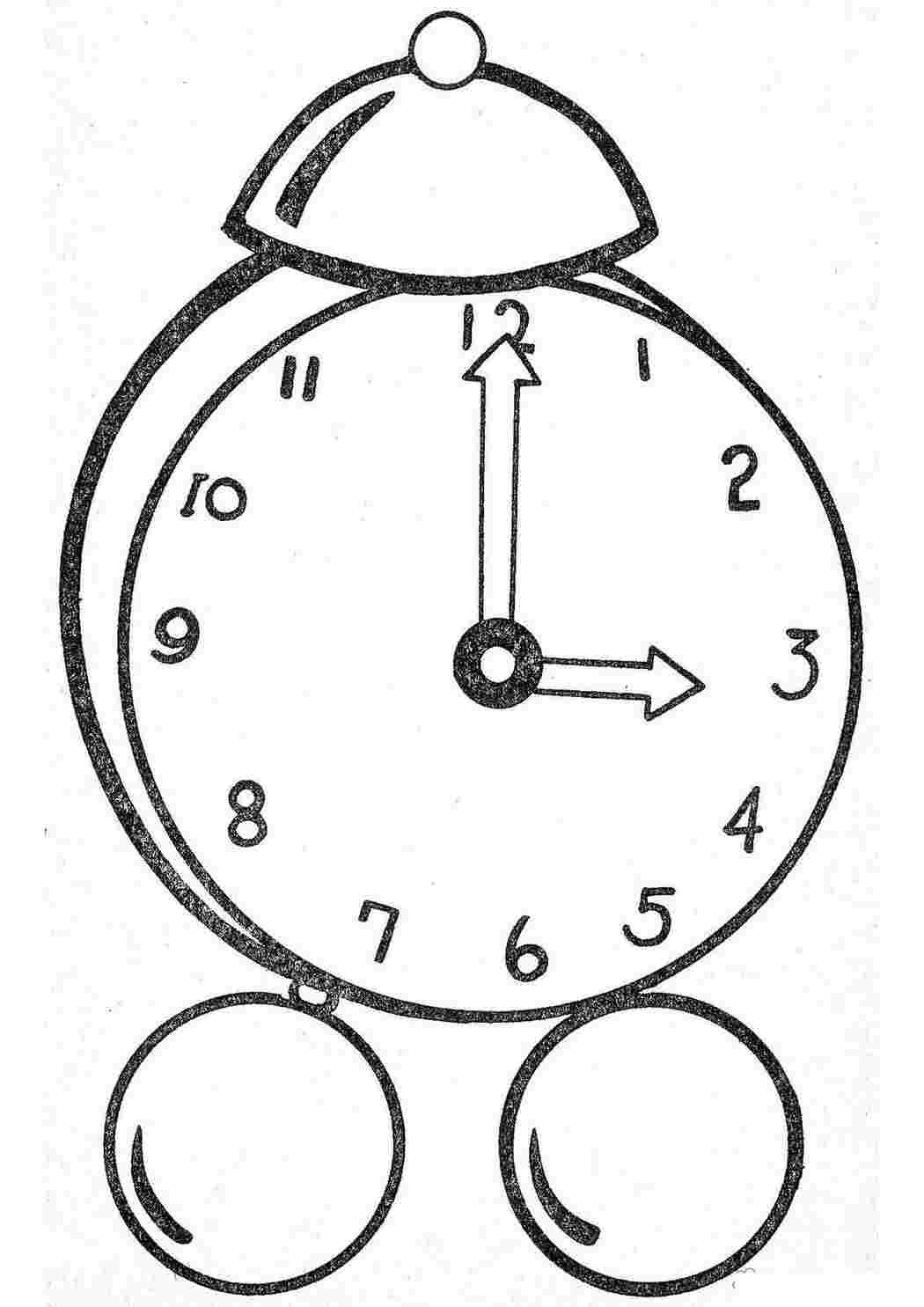 Раскраски простые раскраски для малышей раскраска советский будильник  Раскраски скачать онлайн