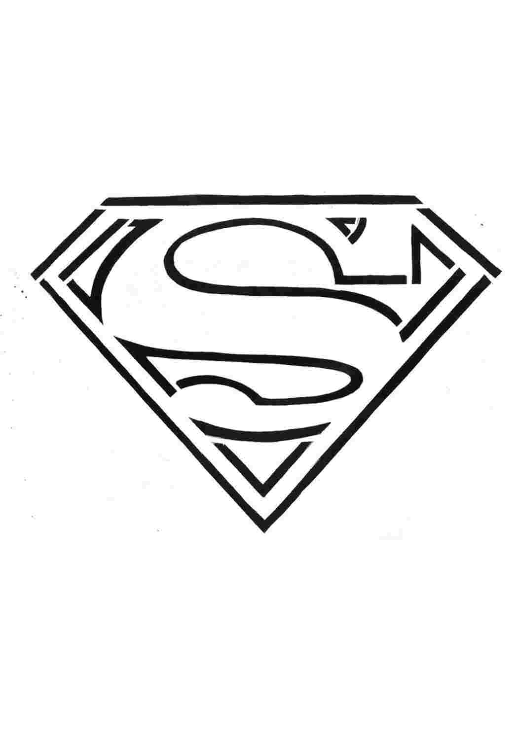 Раскраски картинки на рабочий стол онлайн Супермен эмблема Раскраски для мальчиков