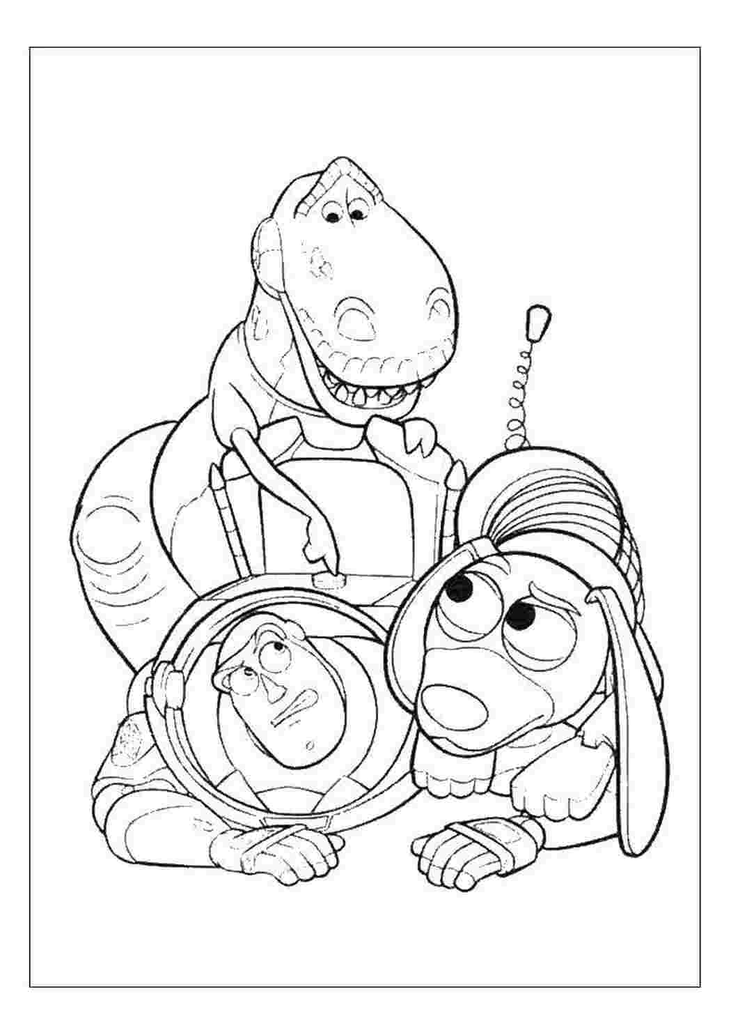 Раскраски Базз лайтер  и его друзья мультики Вуди, игрушки