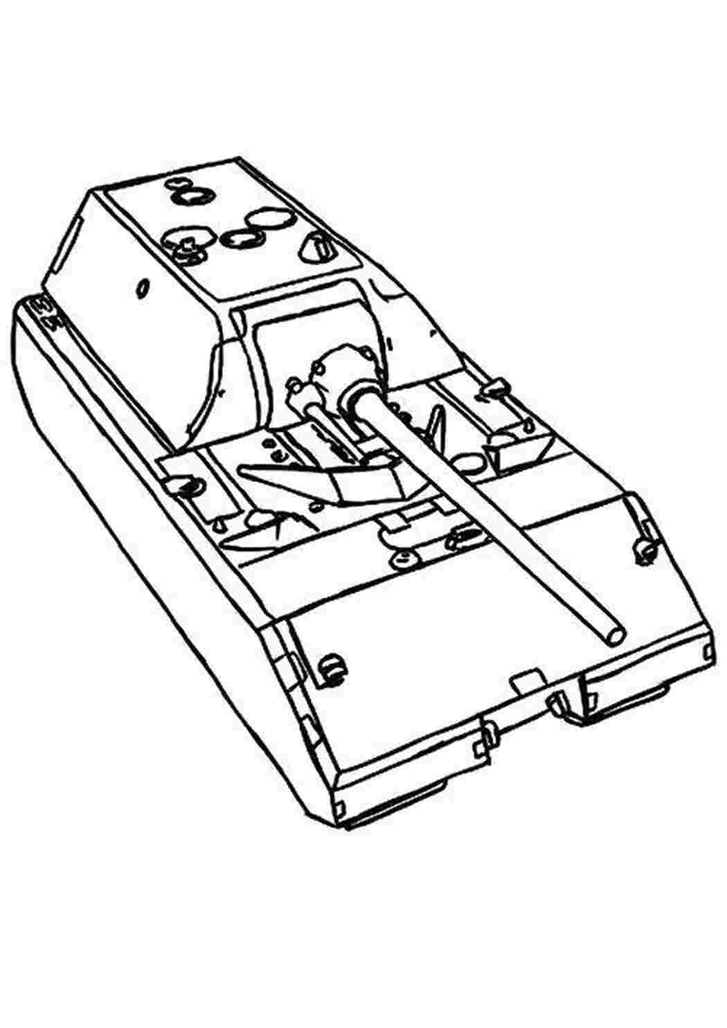 Раскраски Раскраска Маус танк танк