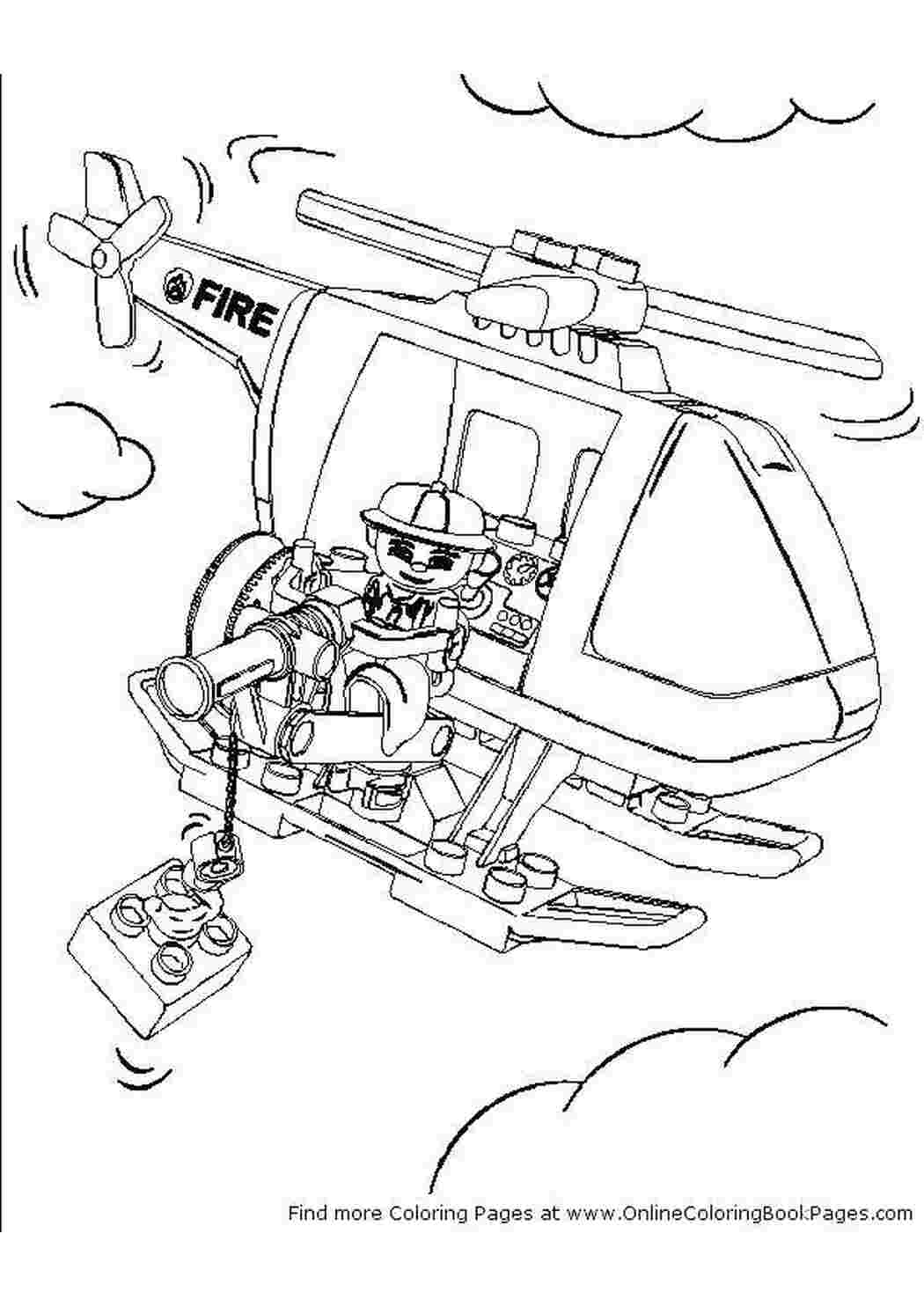 Раскраски Вертолет лего Лего лего, вертолеты