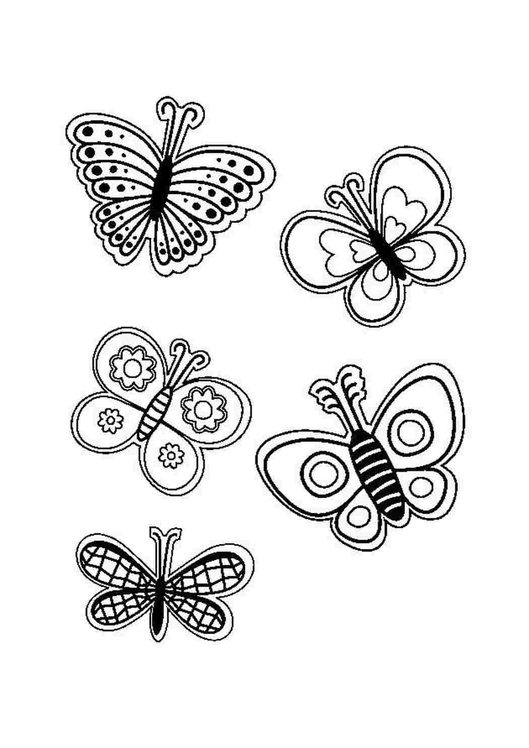 Раскраски бабочки, бабочки летают Весна Весна