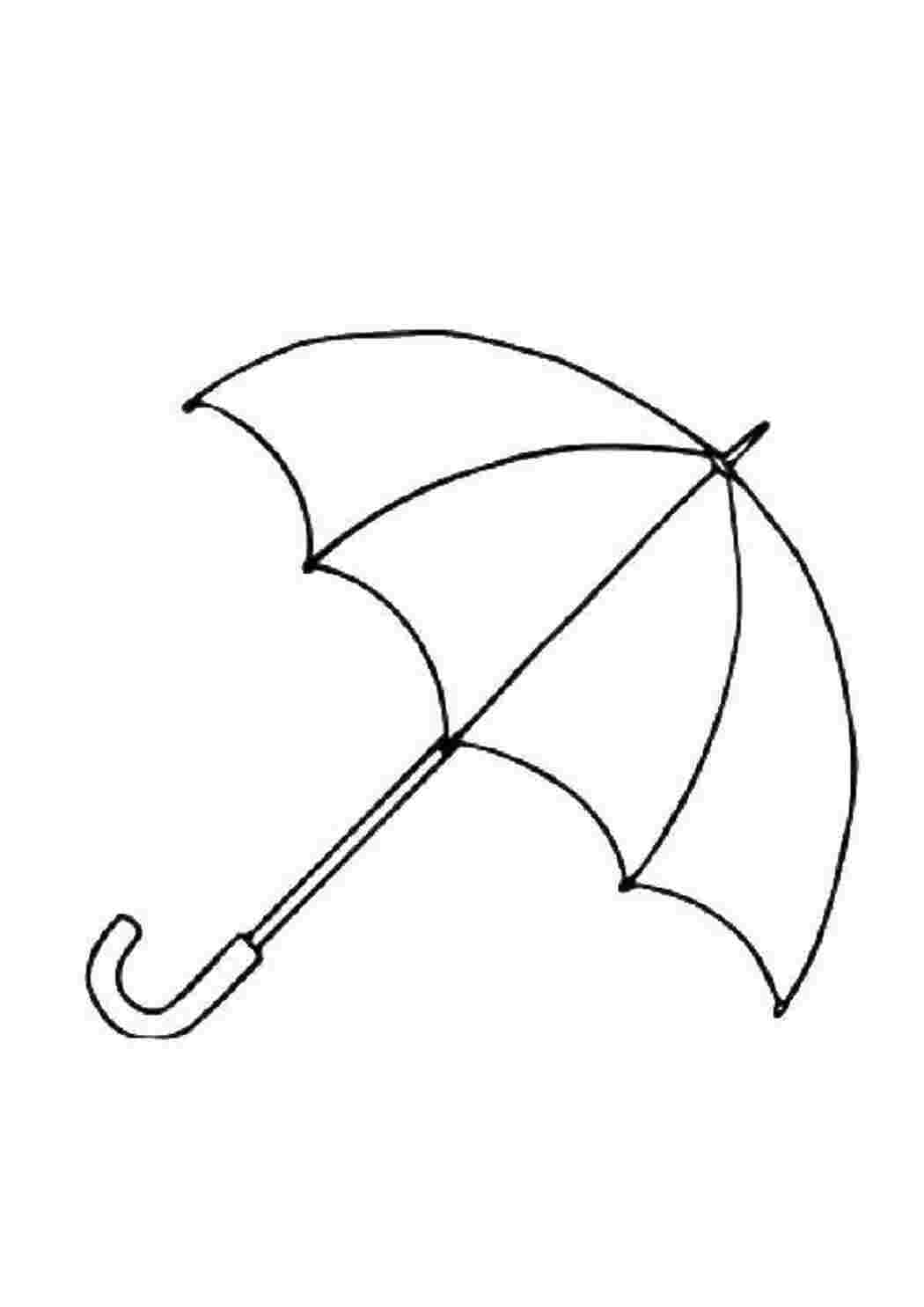 Раскраски Просто зонтик зонт Зонт, дождь