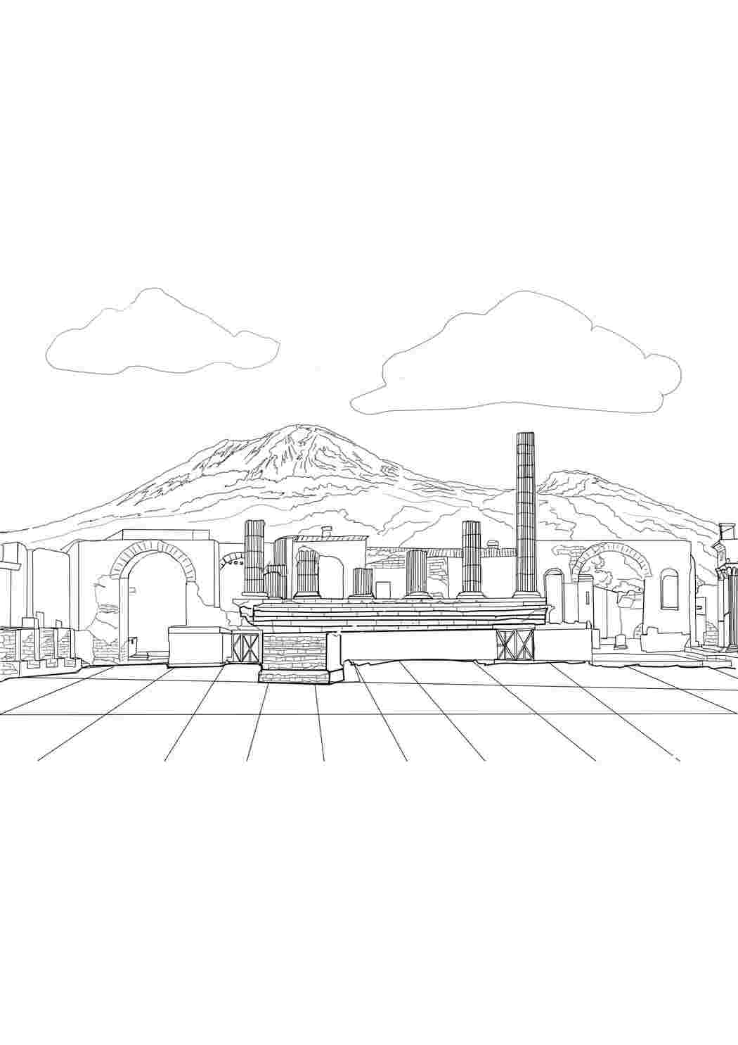 Раскраски картинки на рабочий стол онлайн Римская площадь Раскраски для мальчиков