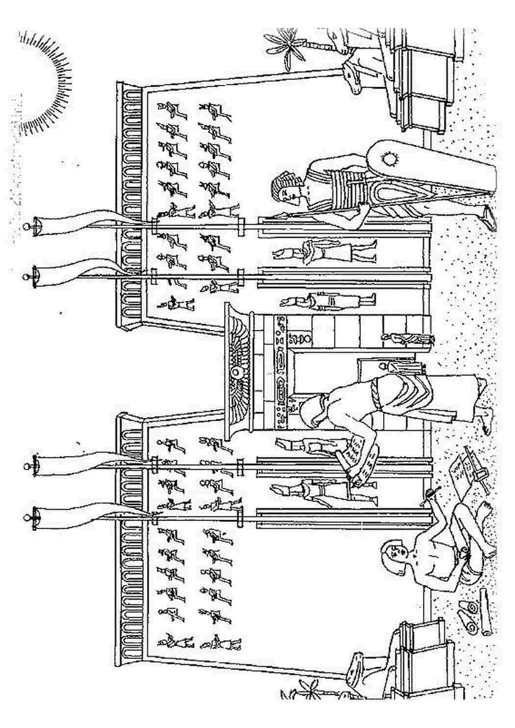 Раскраски Жизнь египтян египет Египет, египтяне, фараоны