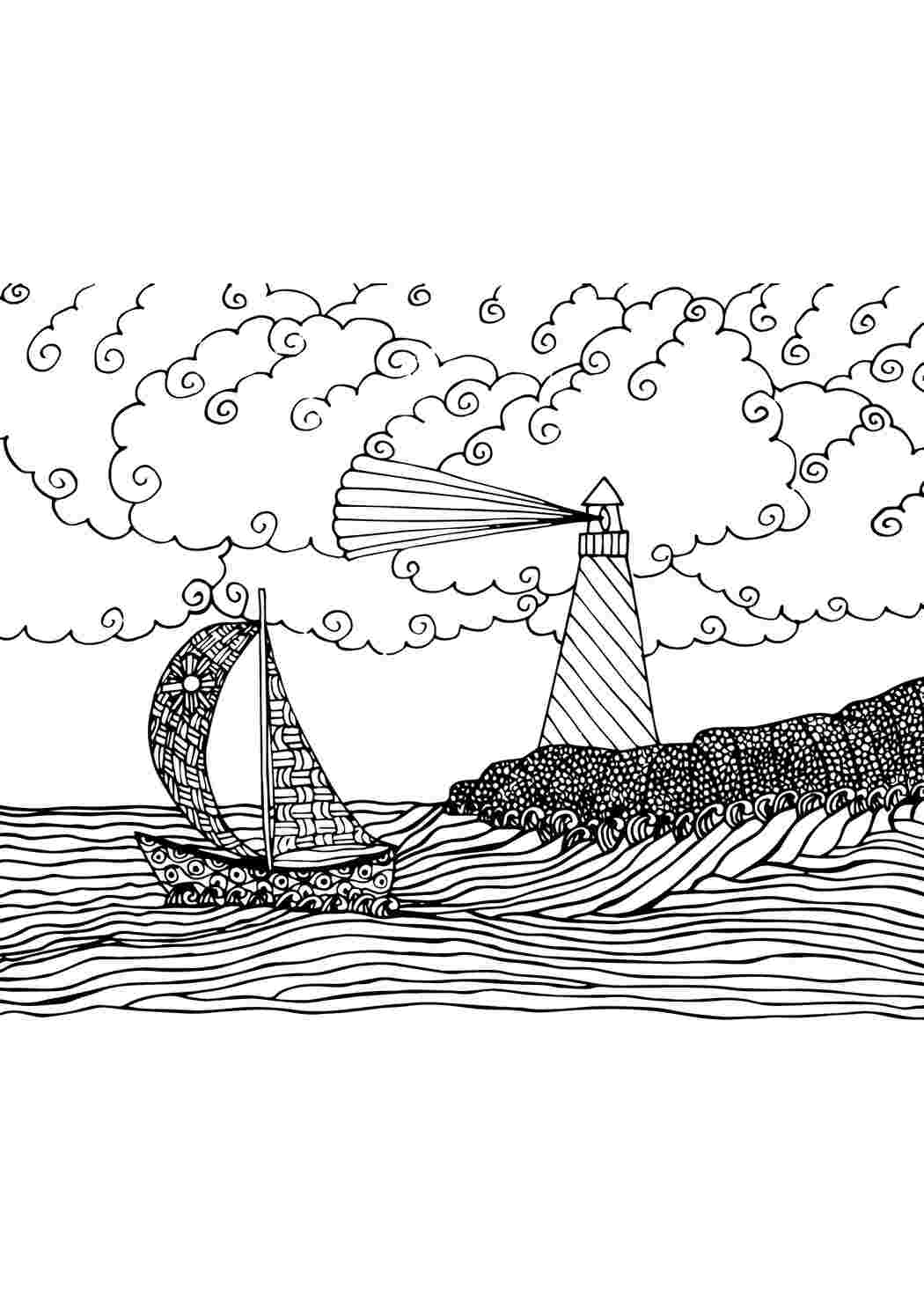 Lighthouse | Coloring pages for children: 3 coloring pages