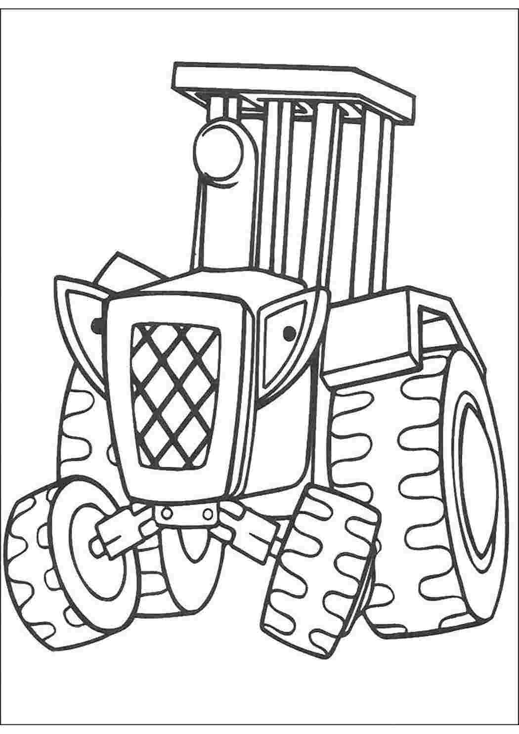 Раскраски Трактор транспорт Транспорт, трактор