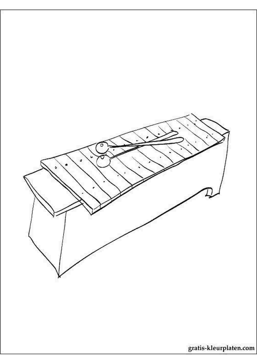 Раскраски Ксилофон музыкальные инструменты Музыка, инструмент, музыкант