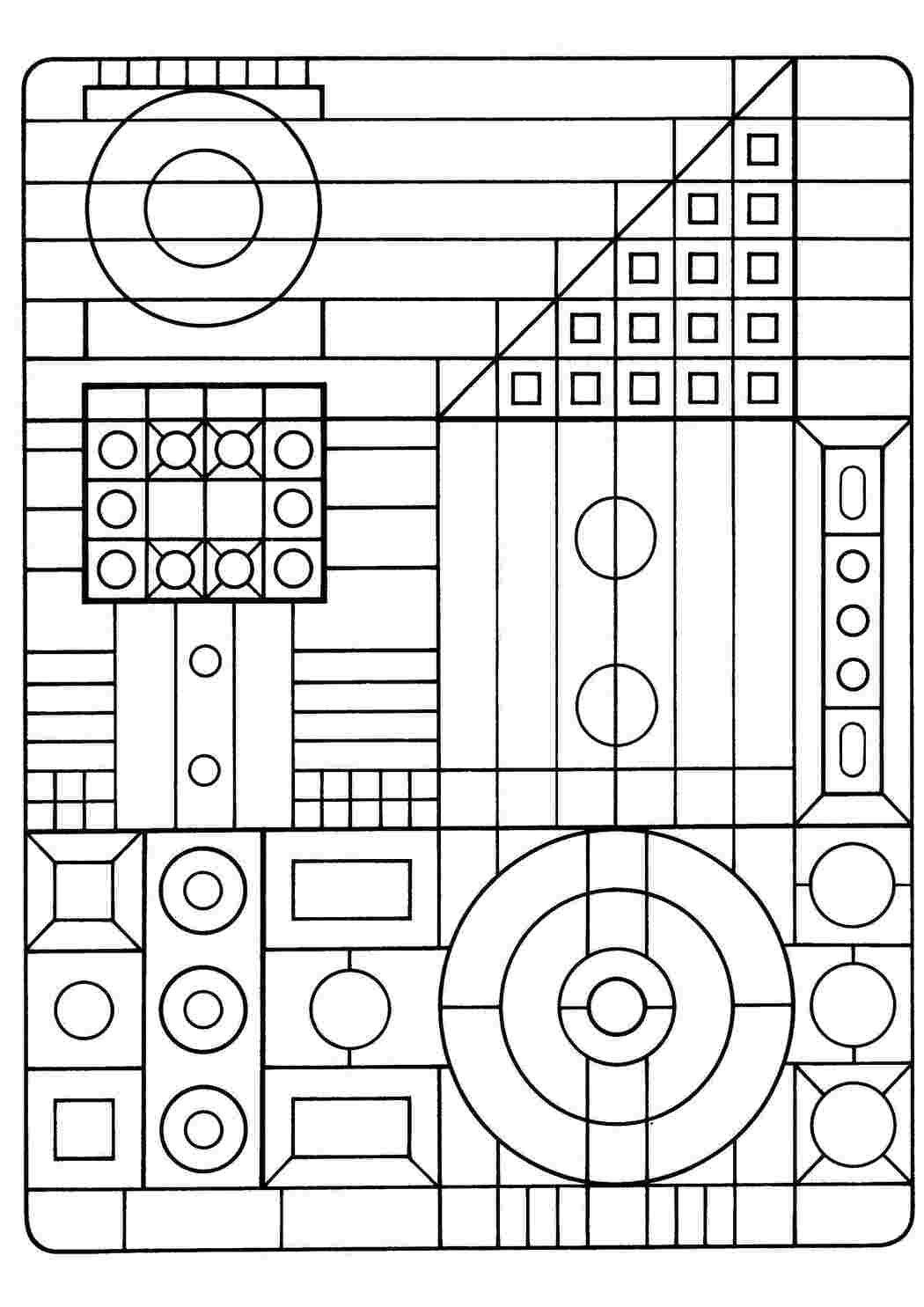 Раскраски Геометрические фигуры фигуры фигуры, рисунки