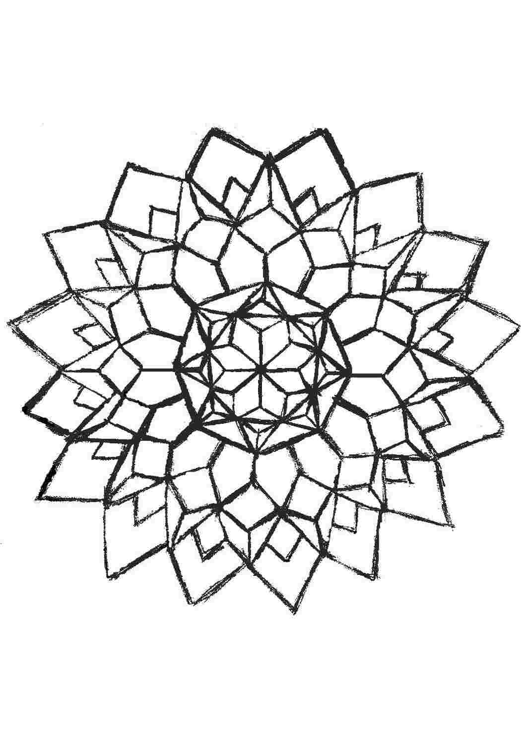 Раскраски Граненый цветочк Узоры с цветами цветы, узоры