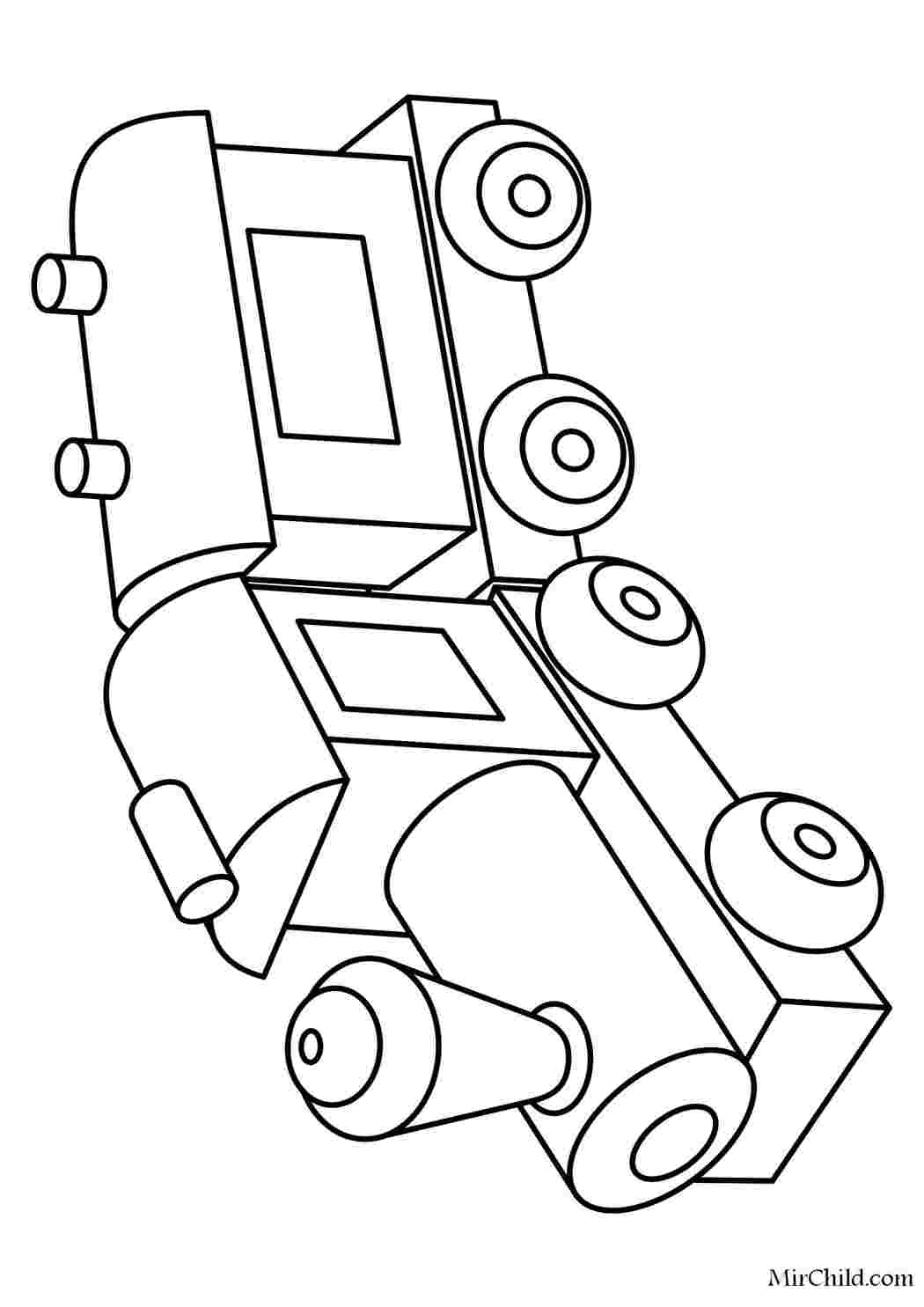Раскраски Раскраска Игрушка паровозик с вагоном паровозик паровозик