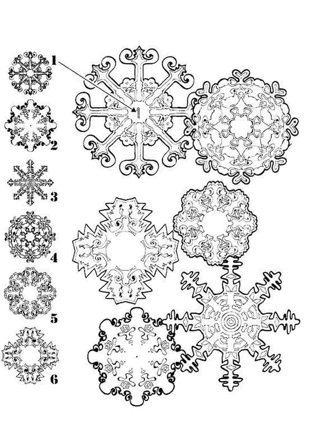 Раскраски Разные варианты снежинок Разные варианты снежинок Зимние рисунки раскраски Раскраски на тему зима