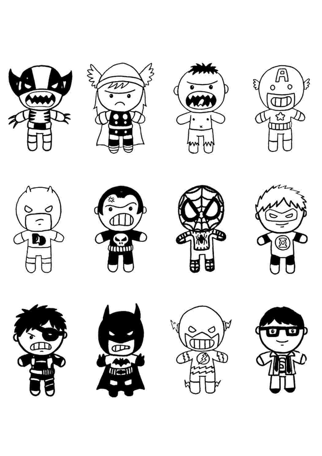 Раскраска супергероев для малышей - скачать или распечатать бесплатно Раскраски скачать и распечатать бесплатно.