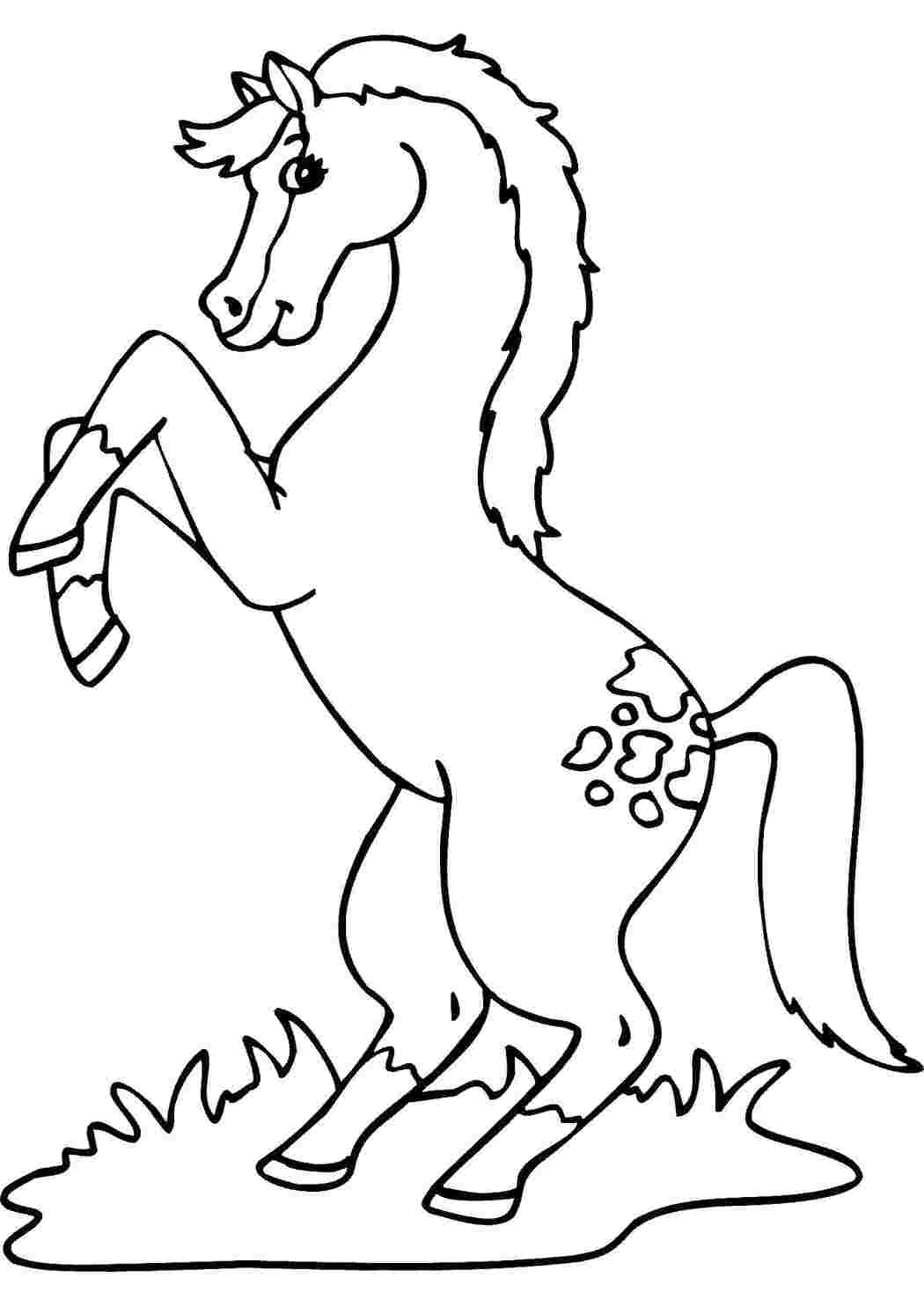 Раскраски Лошадочка Домашние животные Лошадь