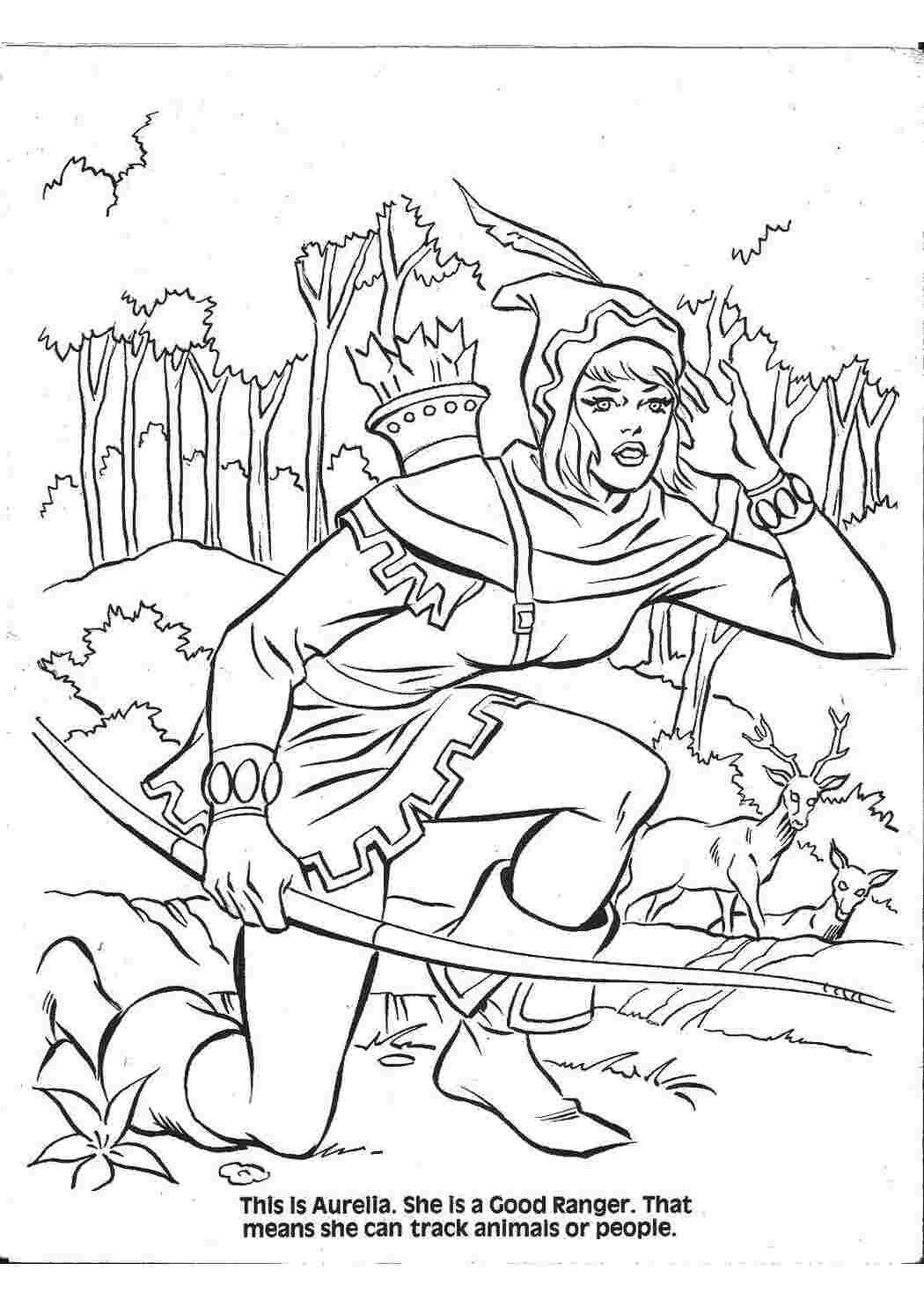 Раскраски Аурелия охотник персонаж из сказок аурелия