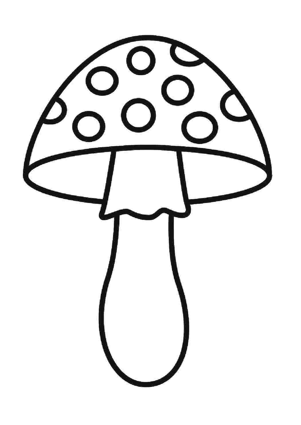 Раскраски грибы для 3 лет (51 фото)