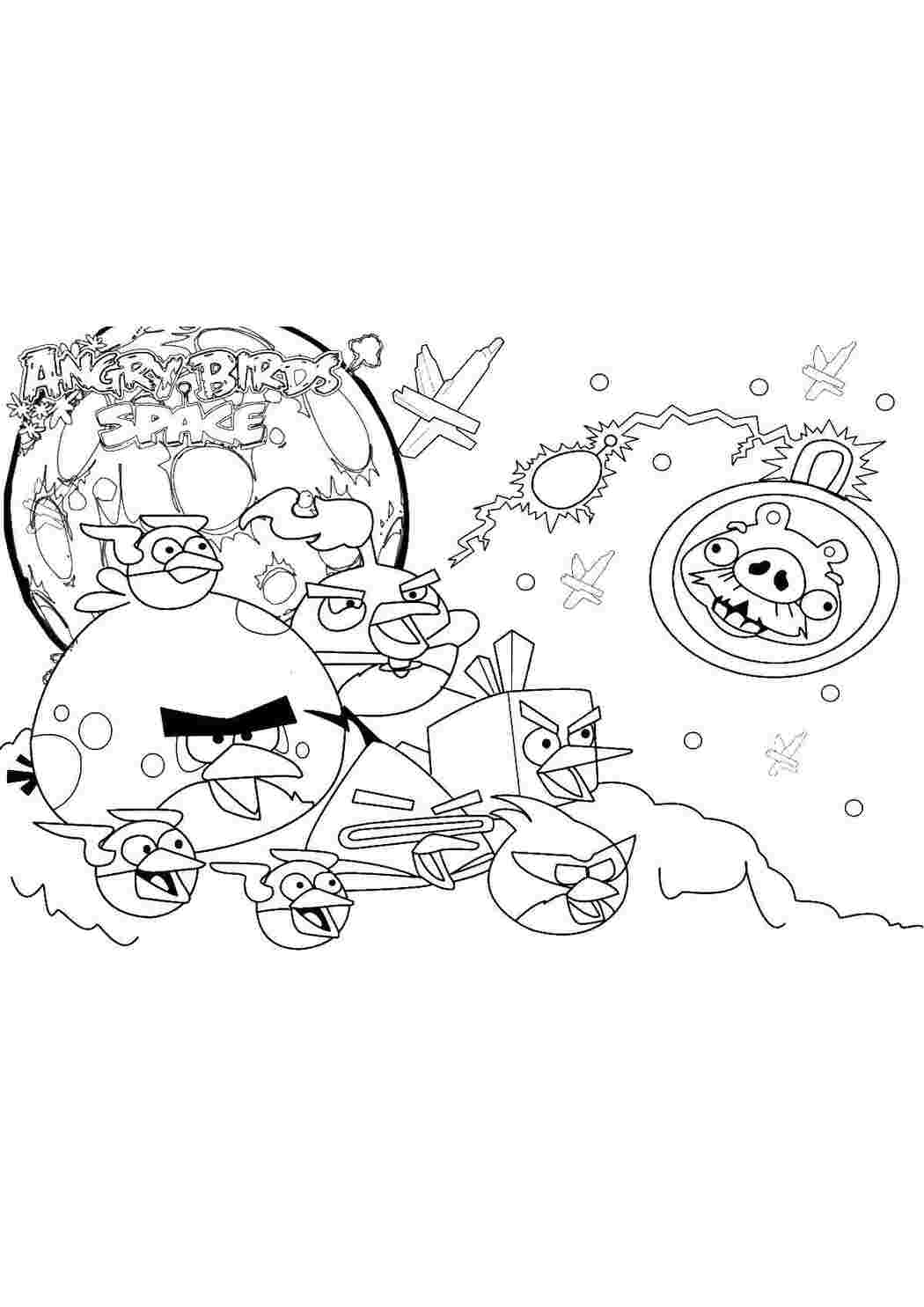 Раскраски Энгри бёрдс в космосе angry birds Игры, Angry Birds 