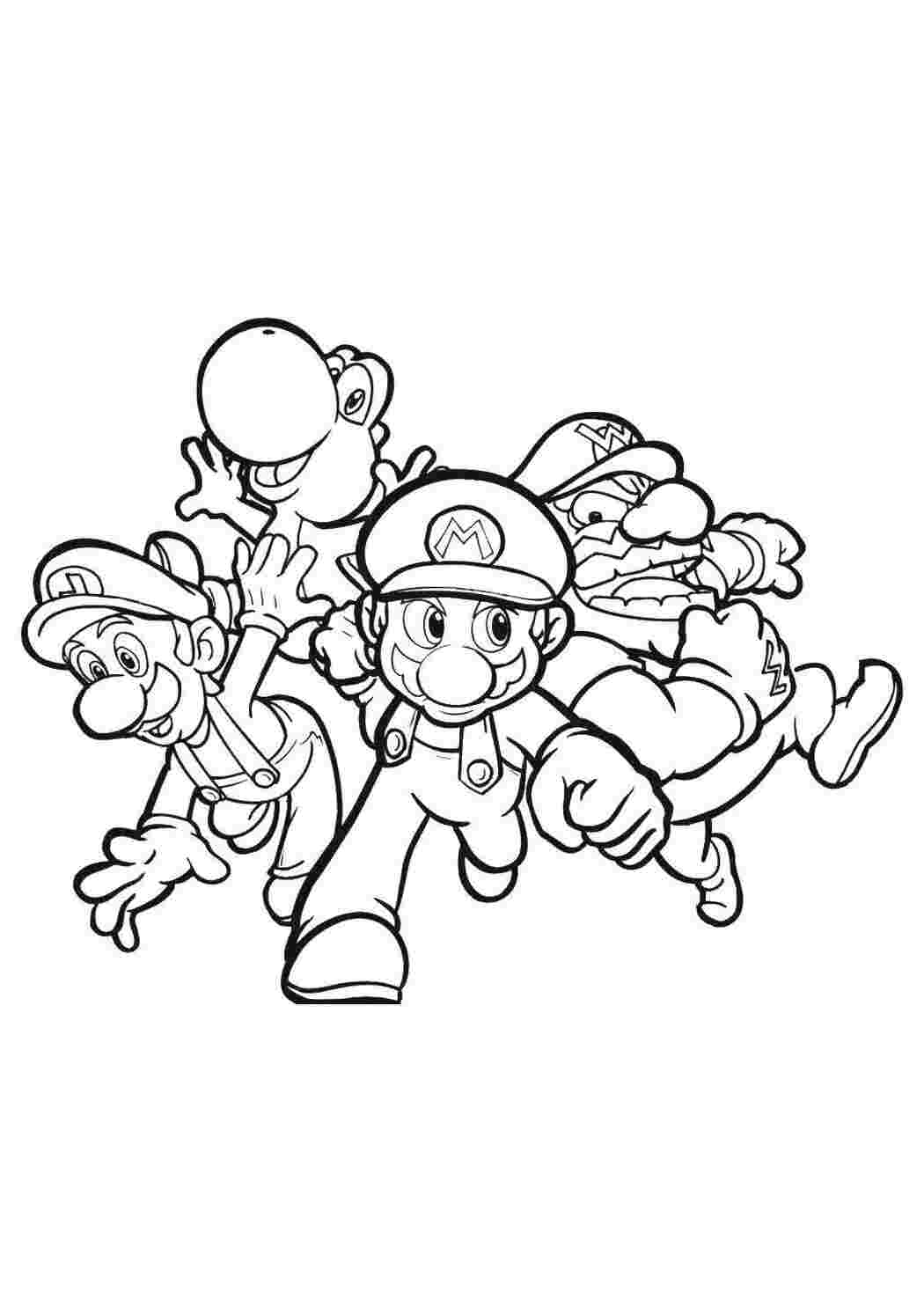 Раскраски Марио, варио и луиджи Персонаж из игры Игры, Марио