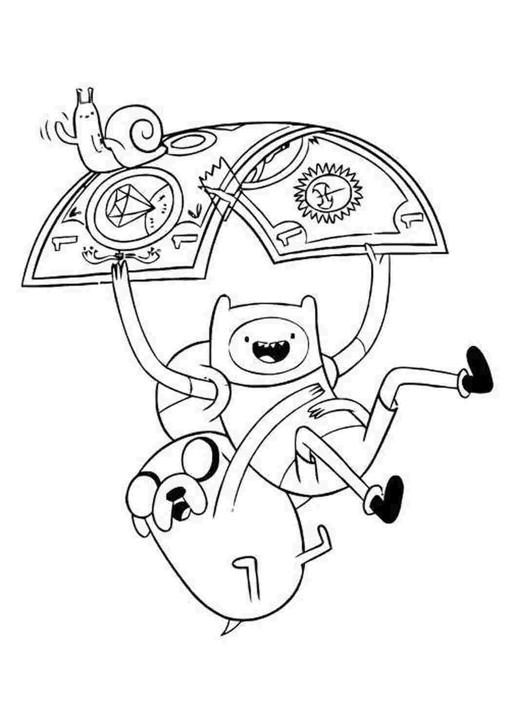 Раскраска Adventure Time: Приключения справа и слева