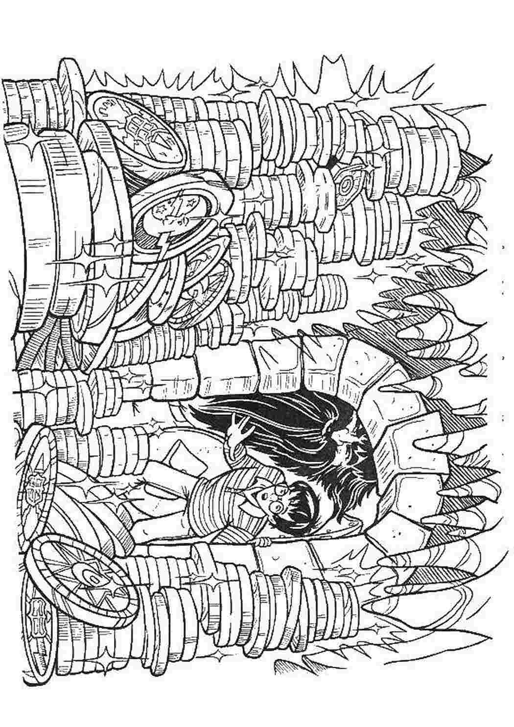 Раскраски Гарри поттер в подземелье гарри поттер фильмы, Гарри Поттер