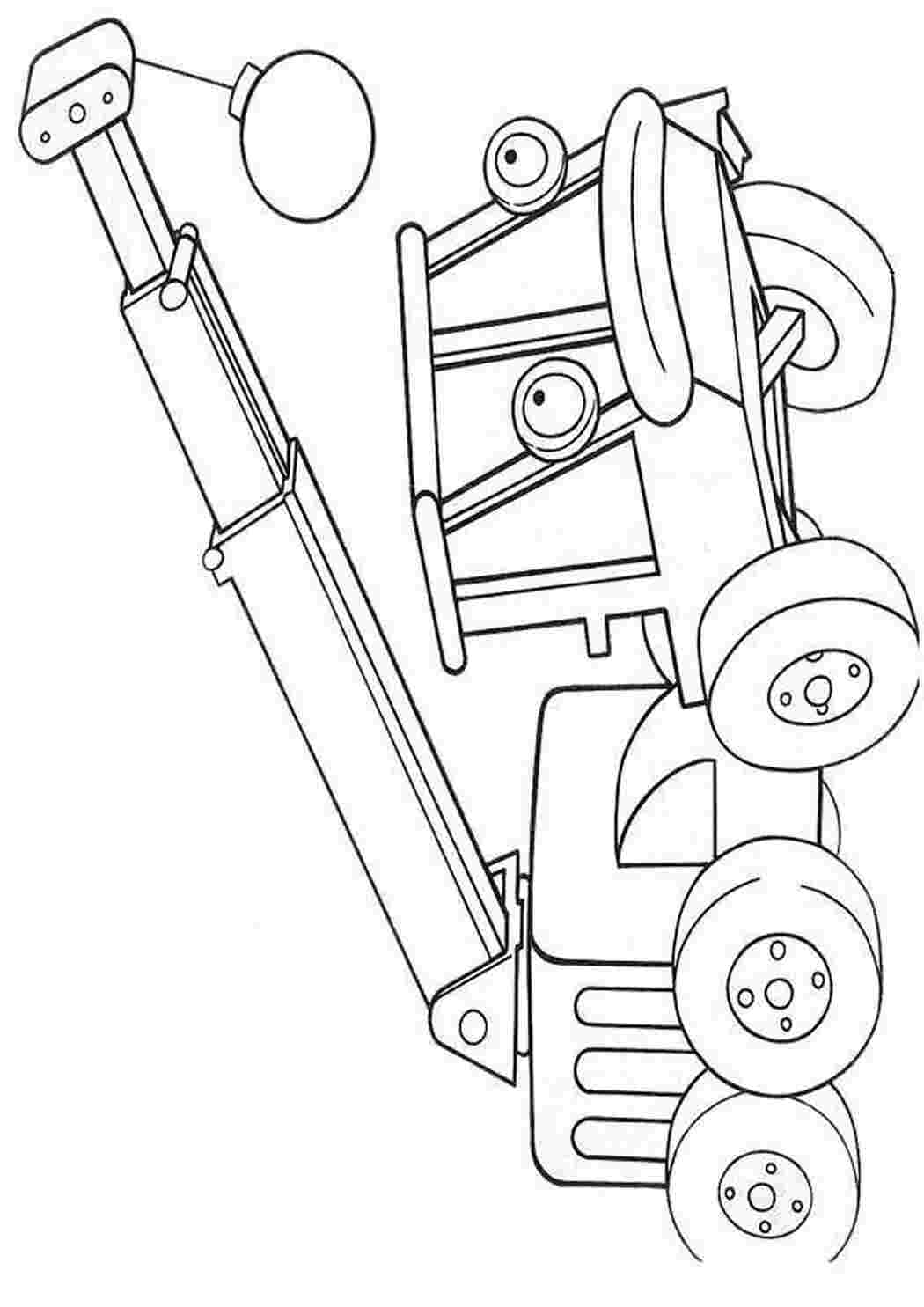 Машина с краном Раскраски для мальчиков