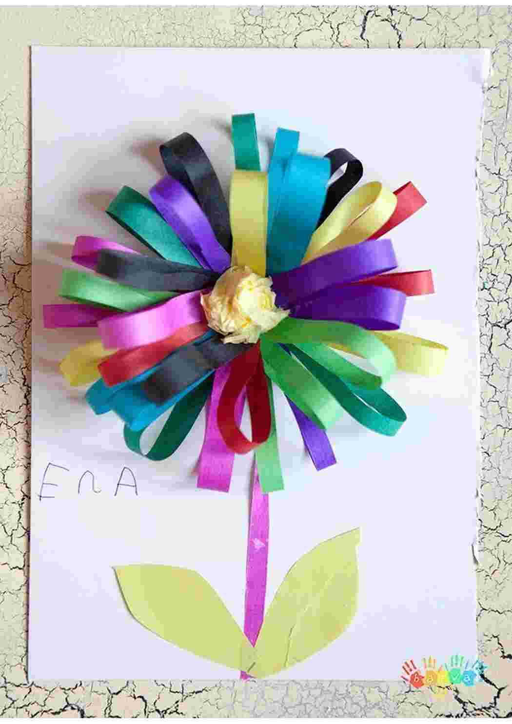 Раскраска цветы бумаги. Аппликация из цветной бумаги цветы