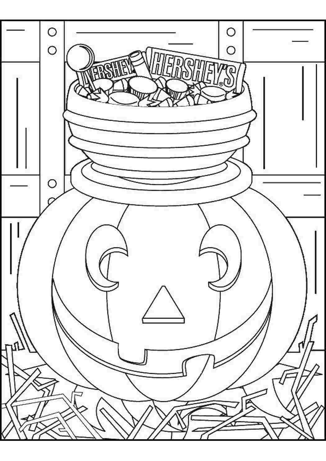 Раскраски Тыква с конфетами тыква на хэллоуин тыква, хэллоуин
