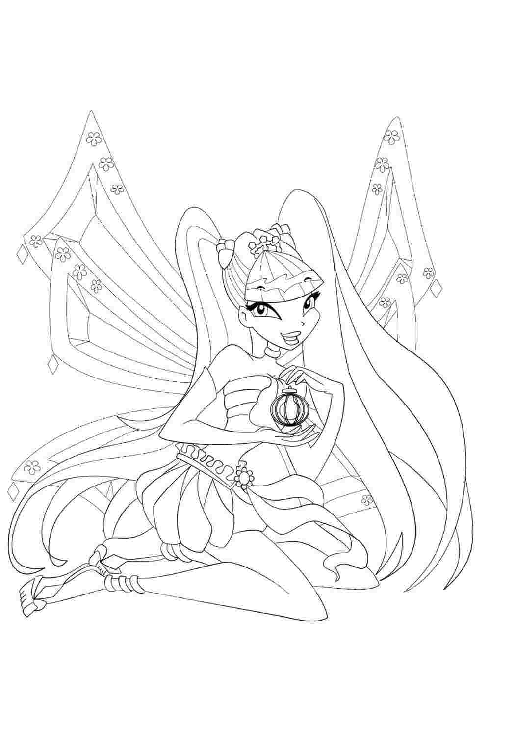 Раскраски Фея солнца стелла Винкс Персонаж из мультфильма, Winx