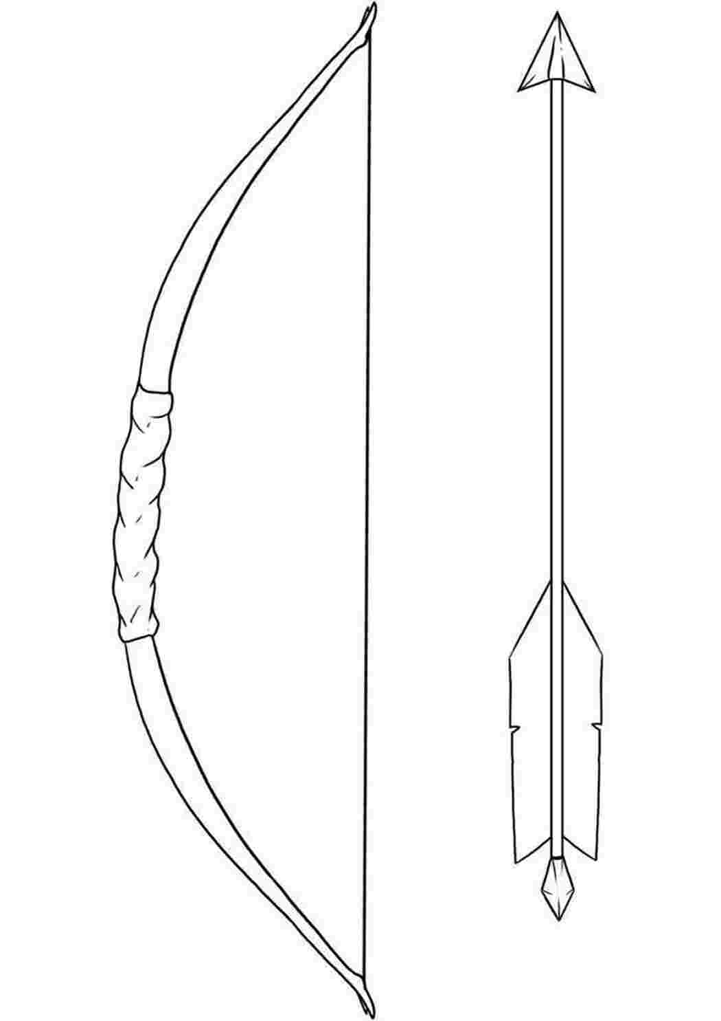 Раскраски картинки на рабочий стол онлайн Лук и стрела Раскраски для мальчиков