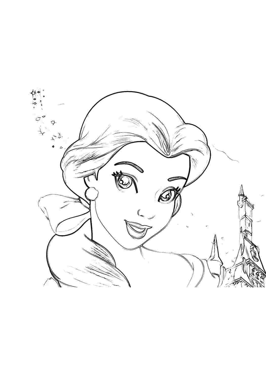 Раскраски Принцесса Для девочек мультфильм, принцесса, лицо, девочка