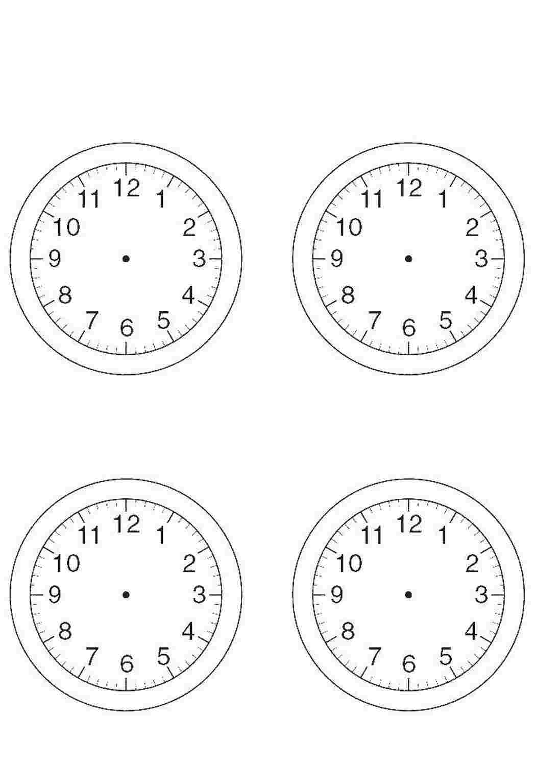 Раскраски Учимся определять время на часах Часы Часы