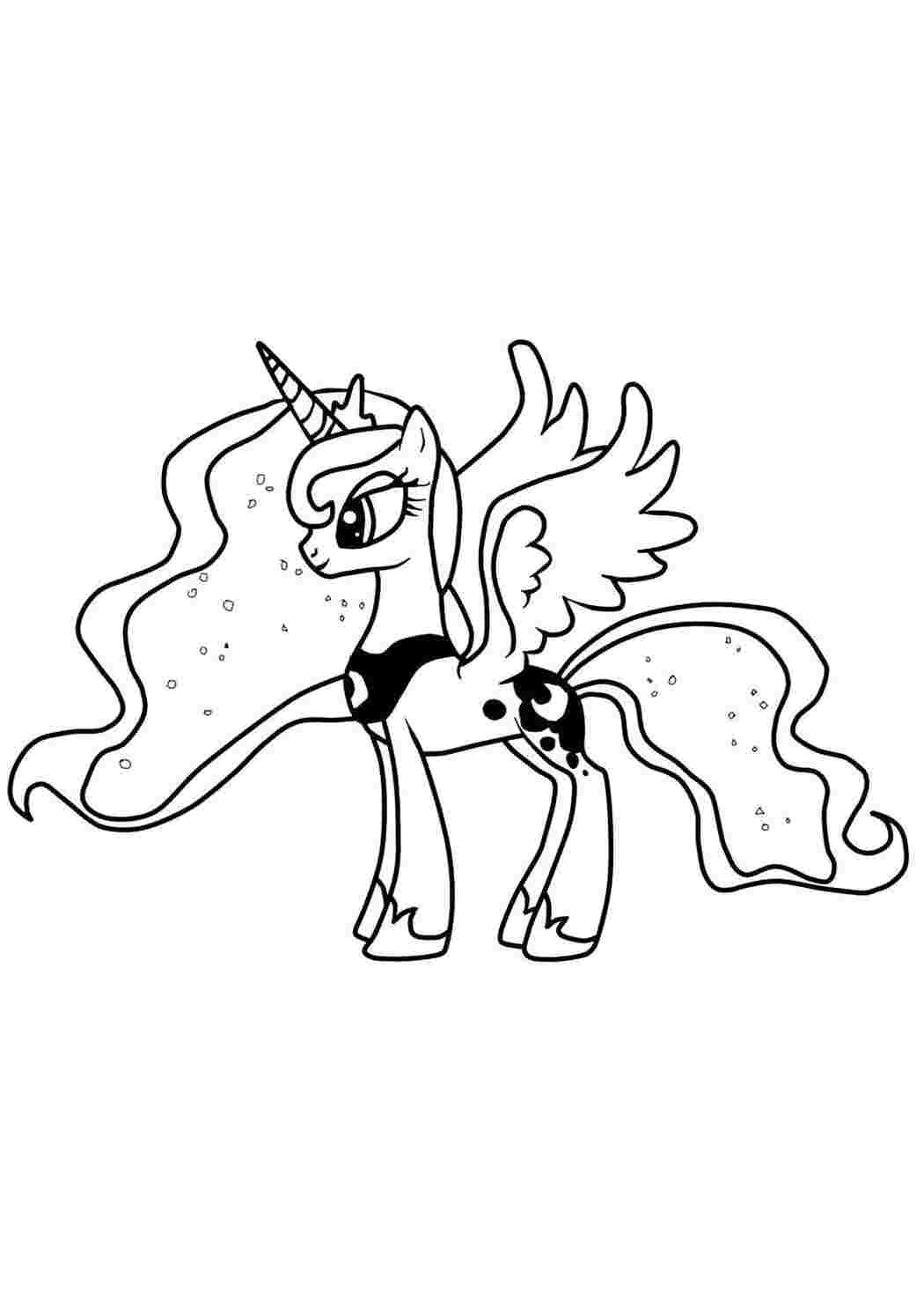 Раскраски Пони-единорог мой маленький пони Пони, "My little pony"