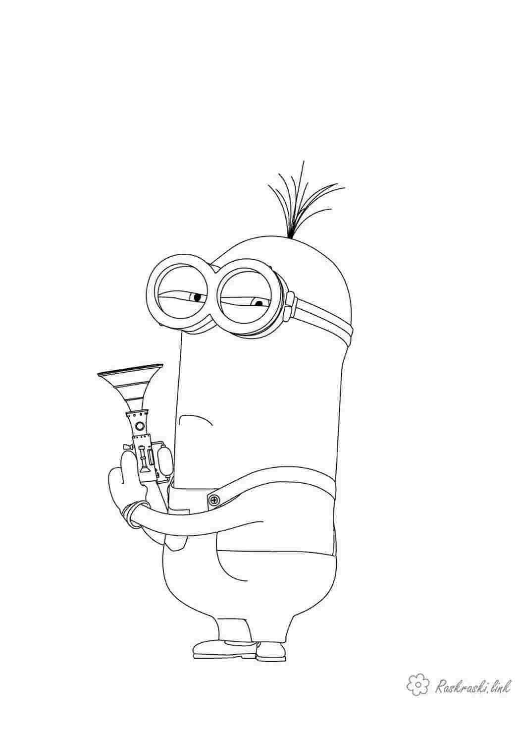 Раскраски гадкий я, раскраска, миньон, заподозрить Раскраски Illumination Entertainment 