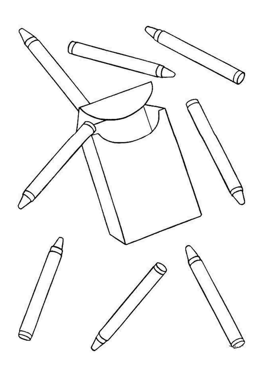 Раскраски Карандаши восковые карандаш карандаш, коробка