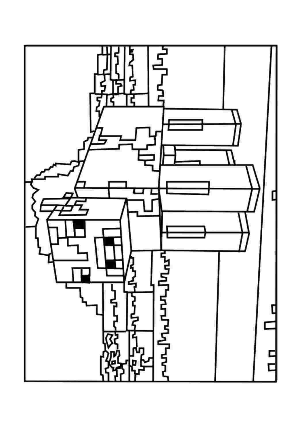 Раскраски Майнкрафт корова майнкрафт майнкрафт, корова