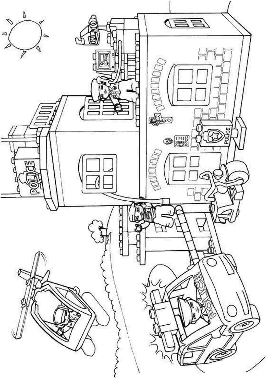 Раскраски Полиция лего Лего игры, конструктор, Лего, полиция