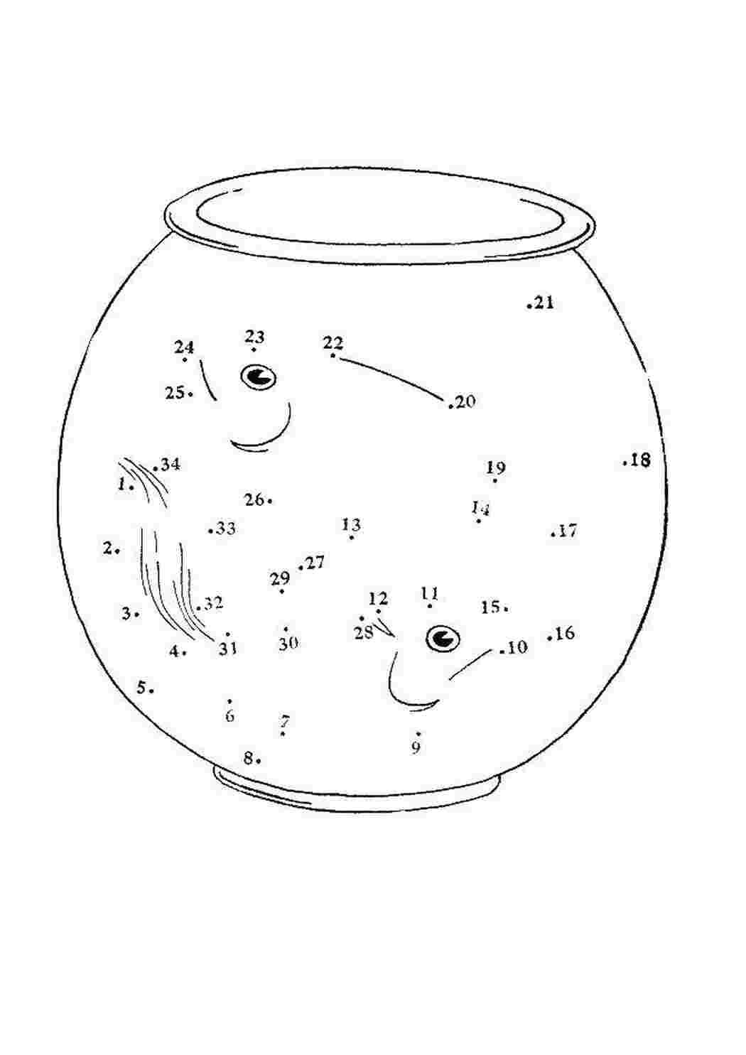 Раскраски, Обведи по точкам аквариум с рыбками, раскраски обведи по точкам,  рыбки, Рыбки в аквариуме, Рыбка в аквариуме, Раскраска аквариум с рыбками, Пустой  аквариум, Девочкам, девочка, дом, кошка, рыбки, аквариум.