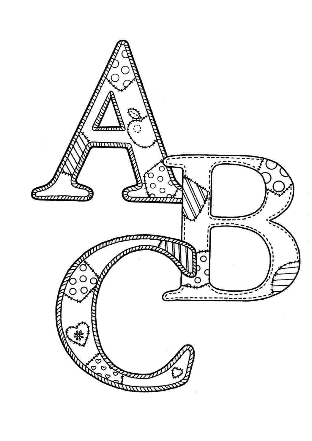 Раскраски Abc Английский A, B, C, LETTERS