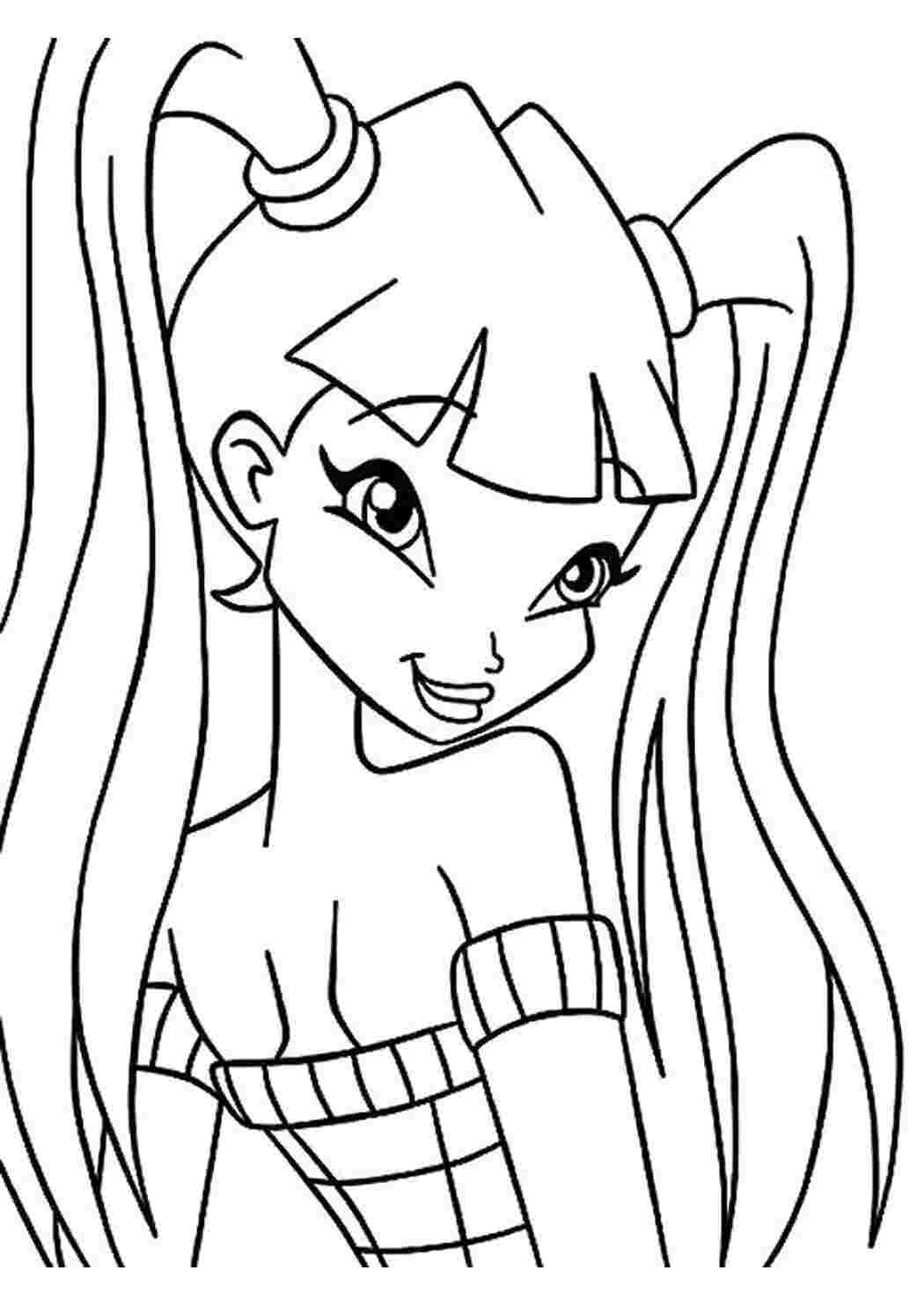 Раскраски Раскраски винкс Муза  Клуб Винкс Winx club Муза