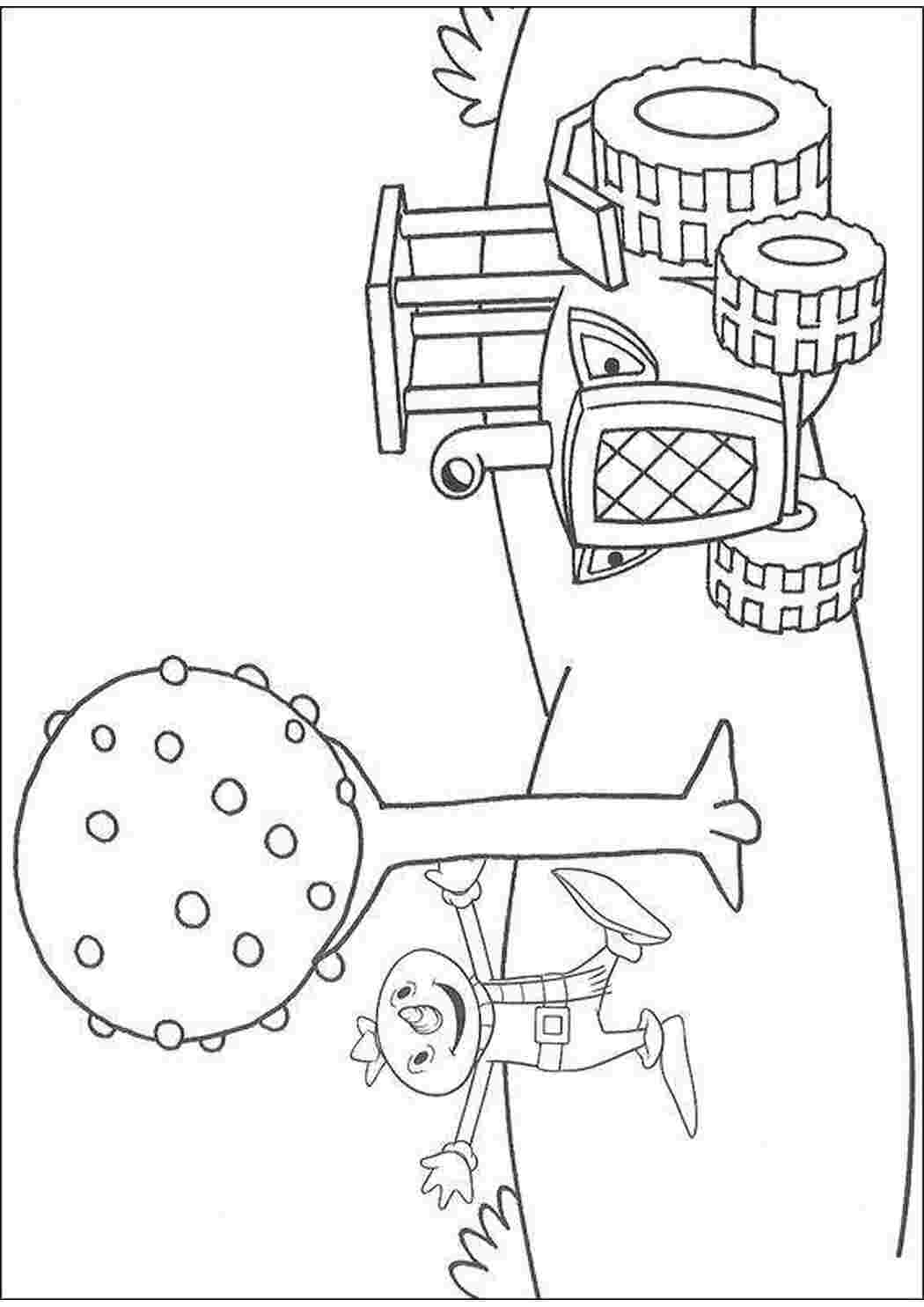Раскраски Мультик боб строитель Строитель, инструменты, стройка