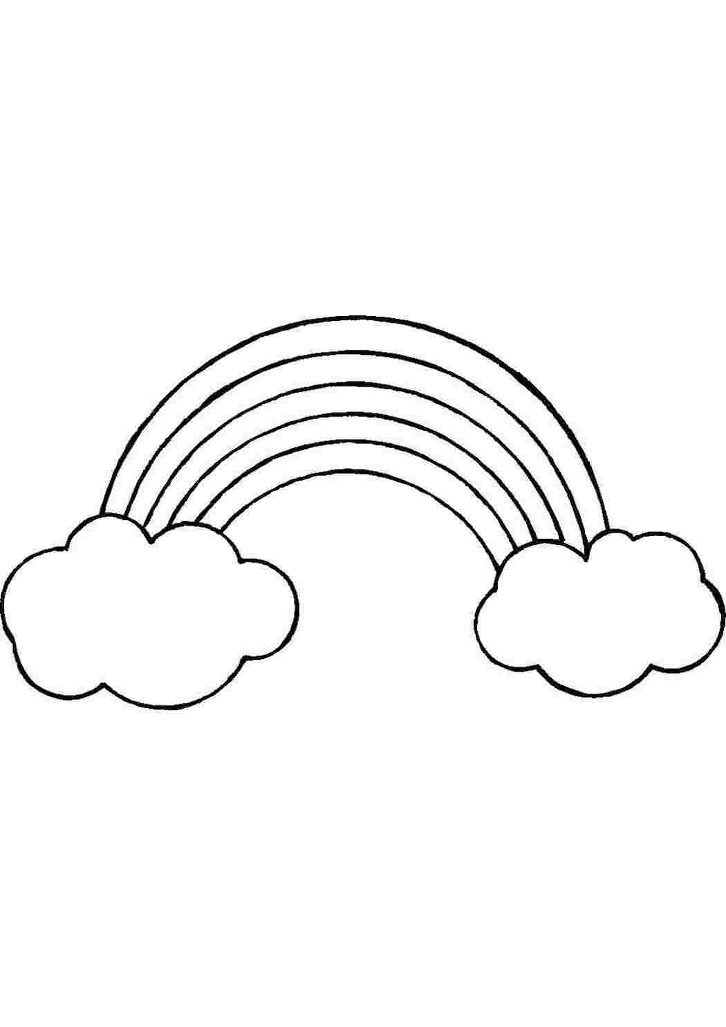 Раскраски Радуга и облака Радуга радуга, облака